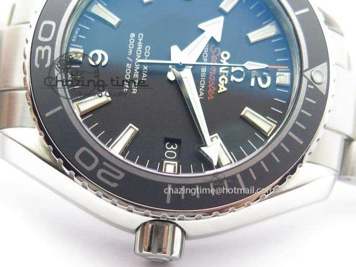 0507 Planet Ocean SS Bp Maker 45mm Black Bezel On SS Bracelet A OnTrend 8218